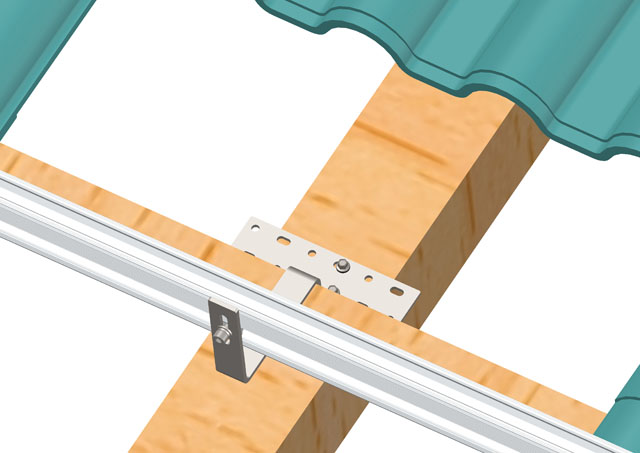 sloping roof--tile roof mounting system