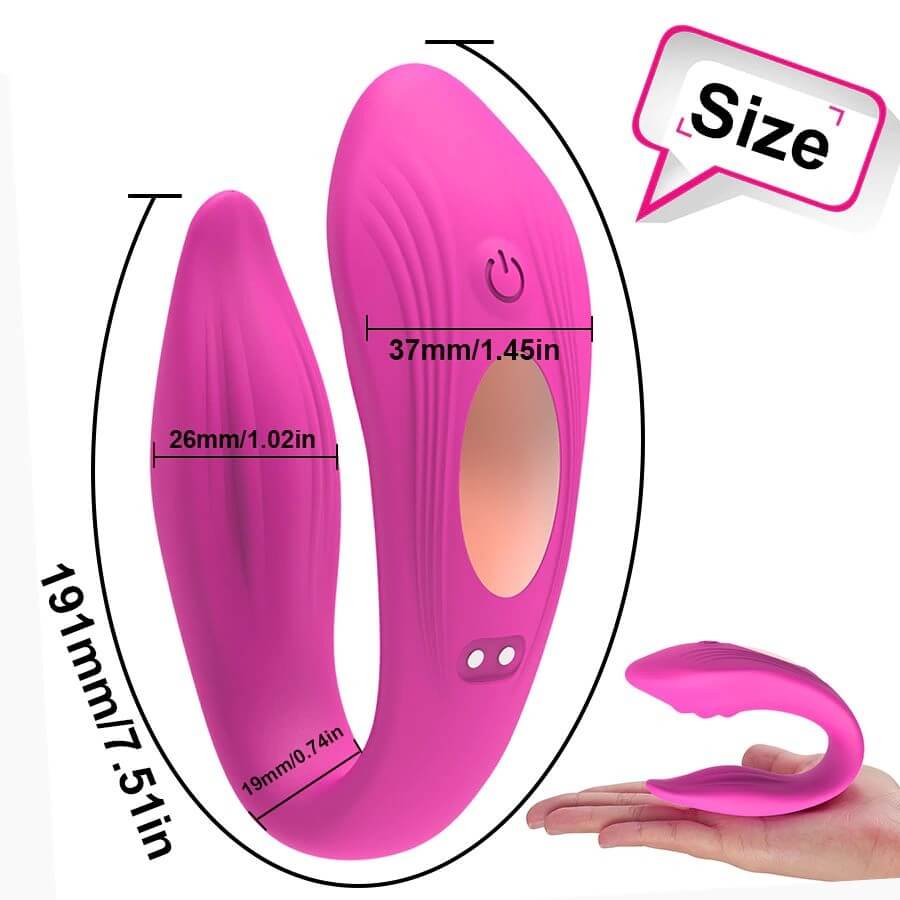 Couple Vibrator - Wireless Remote Control Rechargeable Clitoral and G-Spot Waterproof Couples Vibrator