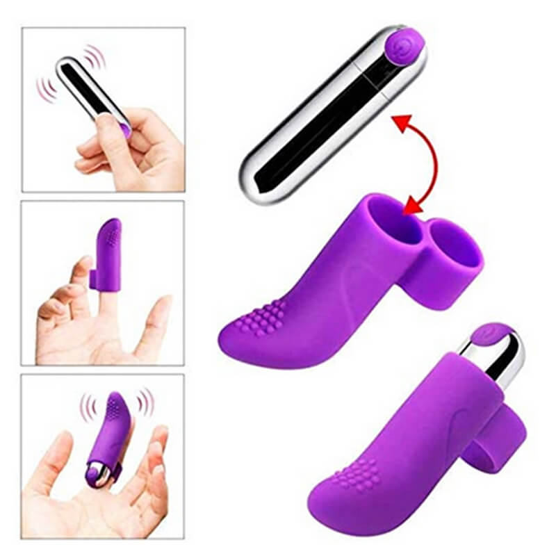 Silicone Finger Vibrators Clitoris Stimulation Sex Toys For Women Massage Vibrating